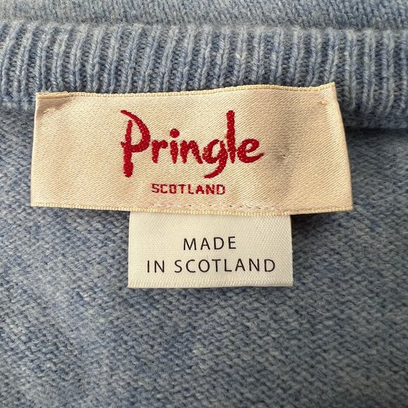 Vintage Pringle Of Scotland Argyle V-Neck Peppy Tennis Sweater Prep Embroidered - Picture 4 of 8